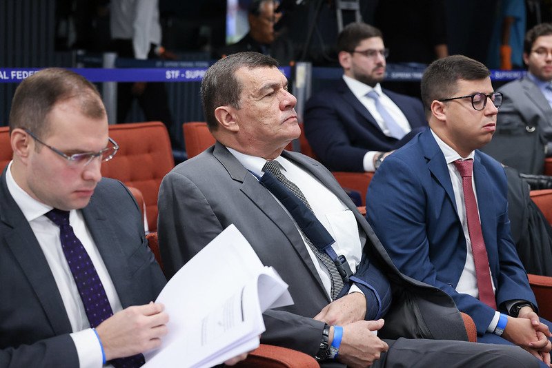 O único réu presente na primeira sessão do julgamento de Bolsonaro foi o general Paulo Sérgio Nogueira – Foto: Antonio Augusto/STF/ND