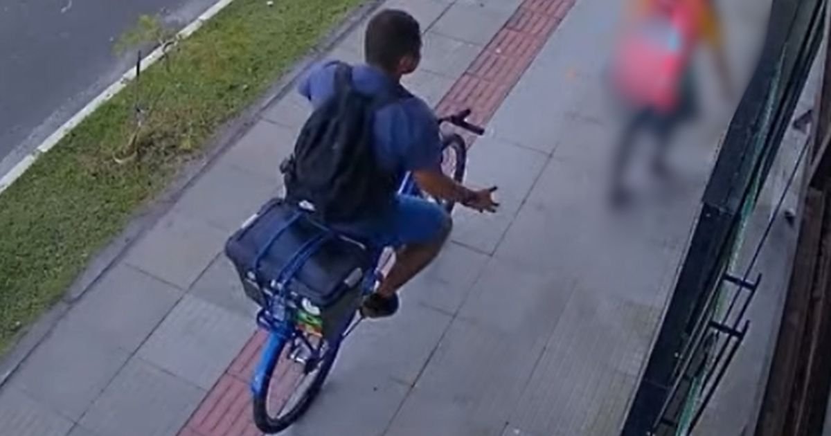 Momento do assédio contra adolescente em Sombrio