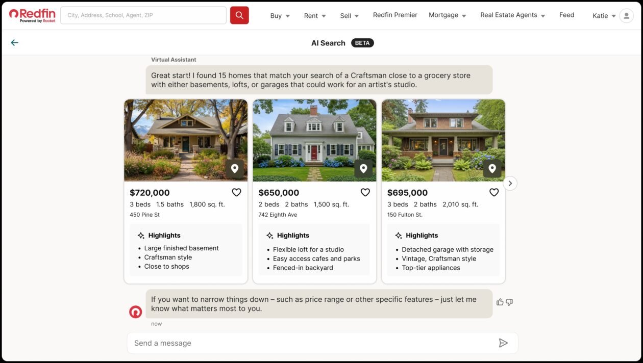 Redfin faz parceria com Sierra em nova pesquisa conversacional baseada em IA para compradores de casas