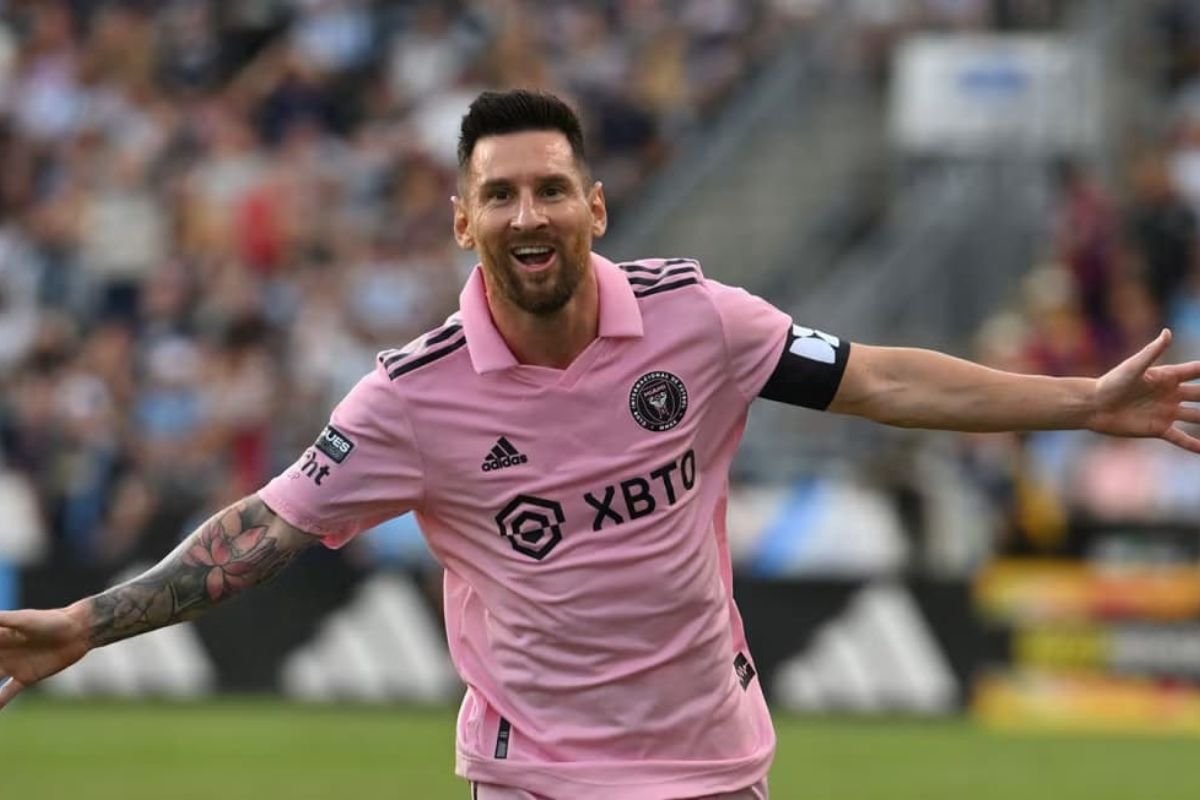 Lionel Messi comemorando gol pelo Inter Miami