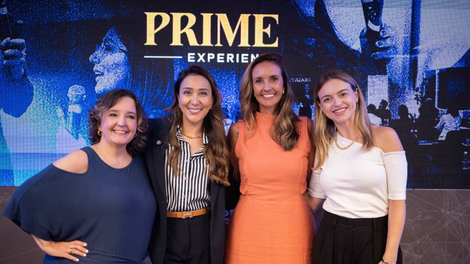 Drª Fabiana Marques, Dani Martins, Anna Maoli e Natália Titos na Prime Experience, realizada no WTC São Paulo, evento que debateu a integração entre estratégia, comportamento e propósito como base para crescimento sustentável.
