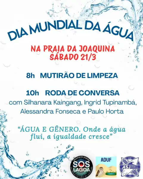 Atividade na Praia da Joaquina integra programação oficial do Dia Mundial da Água 2026 • Sul de Floripa