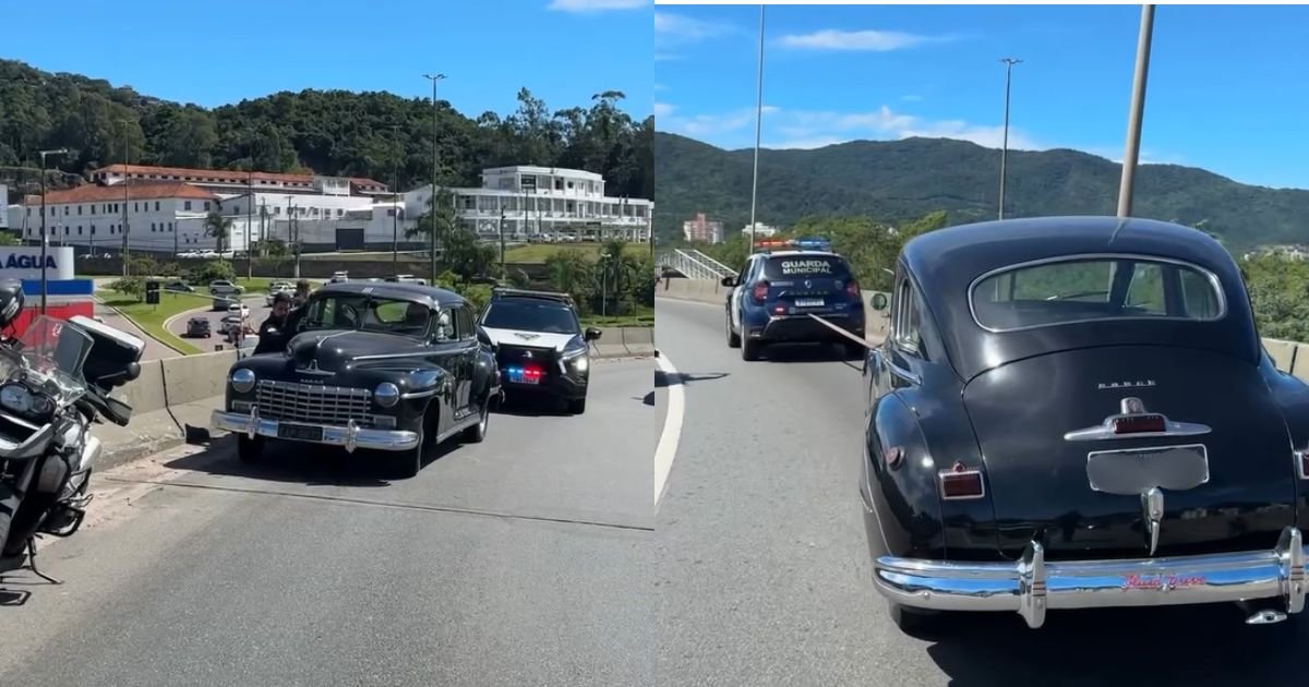 Dodge ano 1948 ’empaca’ em via de Florianópolis