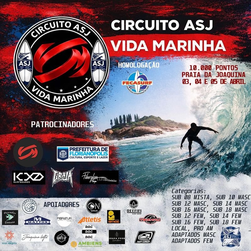 Praia da Joaquina recebe a abertura do Circuito ASJ Vida Marinha 2026