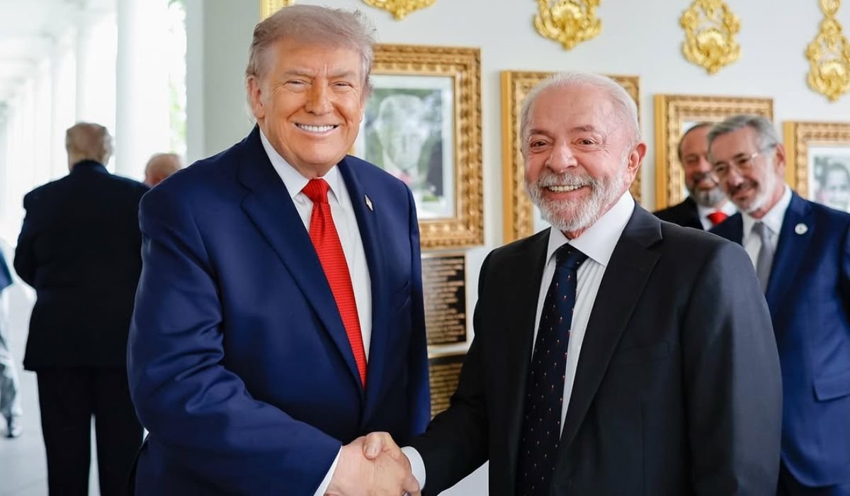 Encontro de Lula e Trump: presidentes aparecem sorridentes em foto com aperto de mãoFoto: Ricardo Stucker/PR/Divulgação/ND Mais