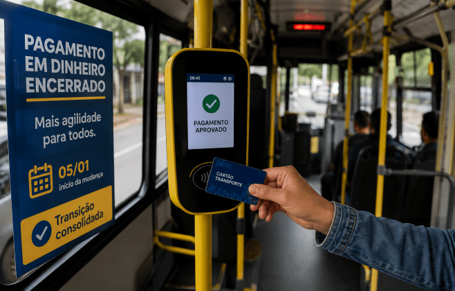 Fim do pagamento embarcado em dinheiro deixou trajetos de ônibus mais rápidos em Florianópolis