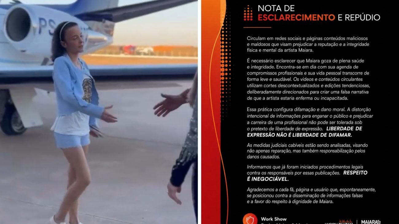 Equipe de Maiara se pronuncia após repercussão de vídeo e anuncia ações judiciais