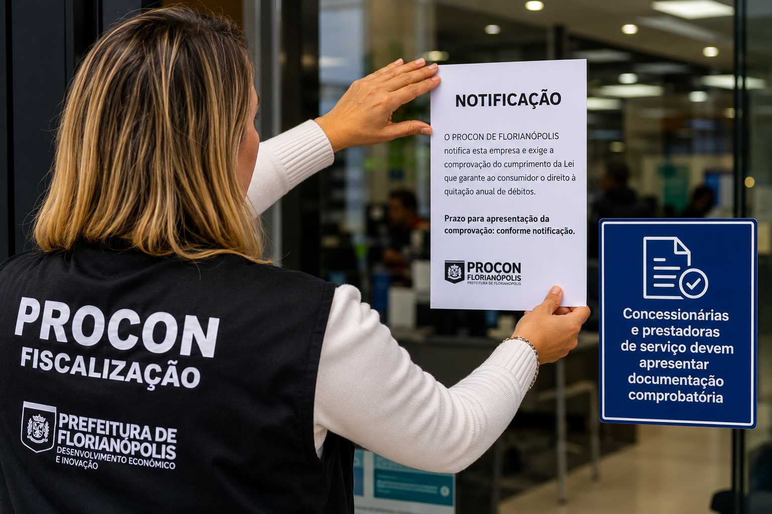 Procon de Florianópolis notifica empresas e exige comprovação do cumprimento de lei que garante quitação anual de débitos