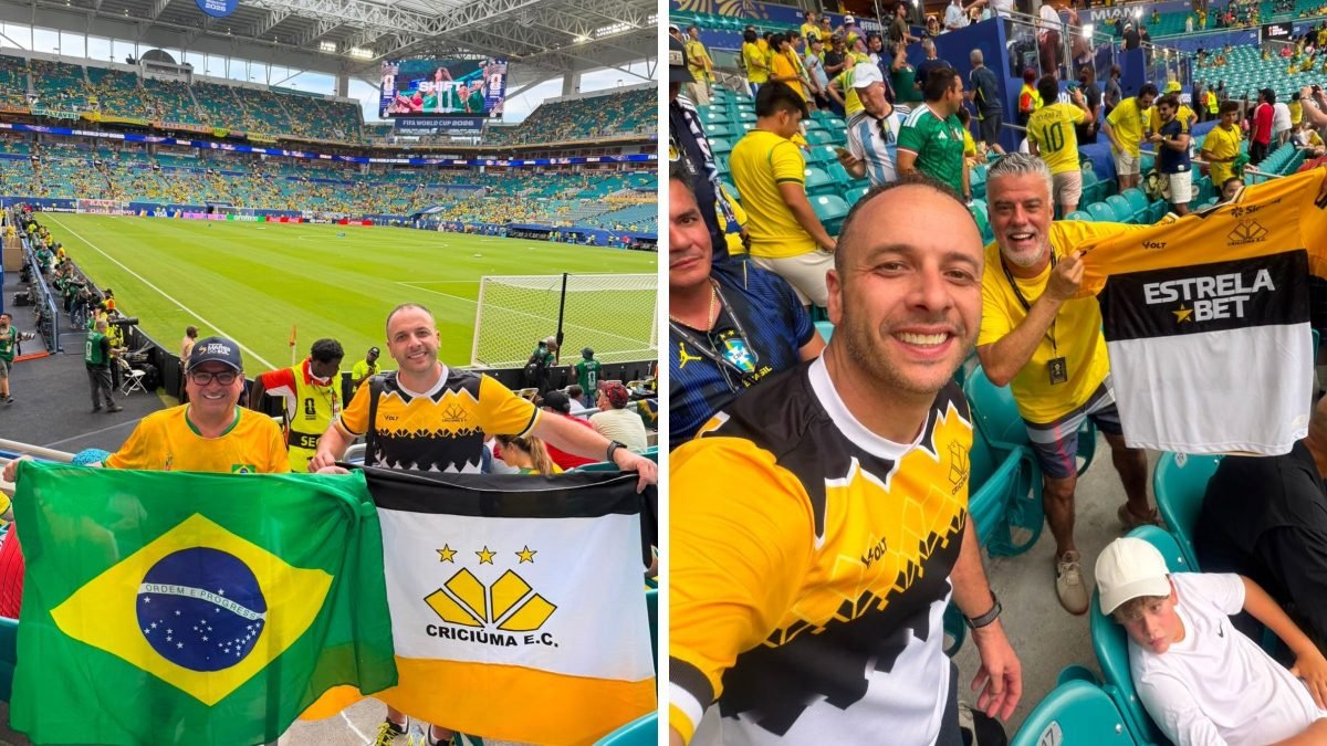 Bandeira do Criciúma aparece durante transmissão da Copa do Mundo e comove cidade