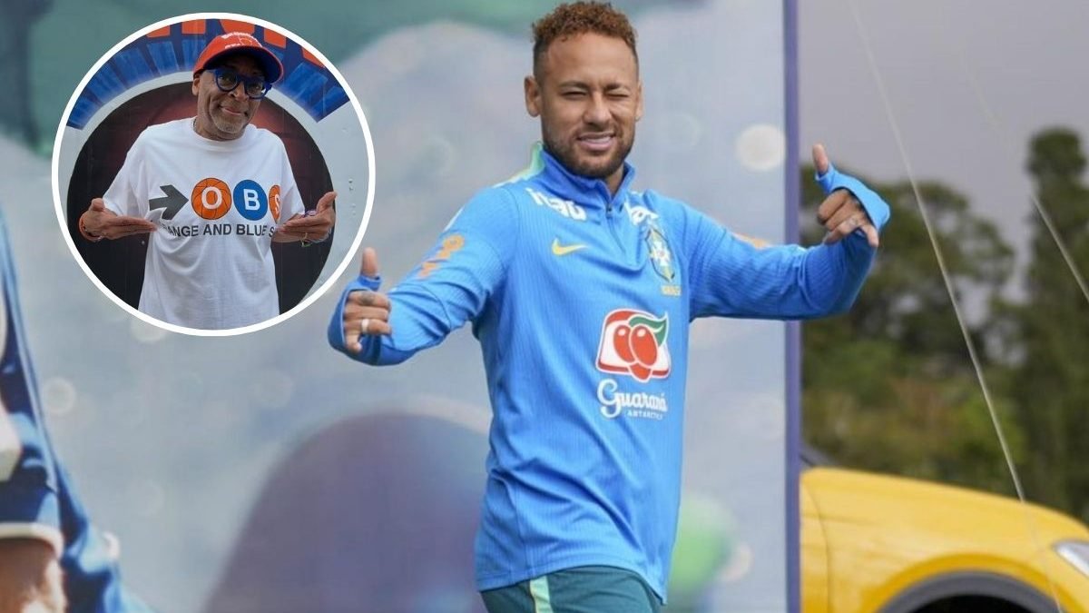 Spike Lee visita treino da Seleção Brasileira e elogia Neymar