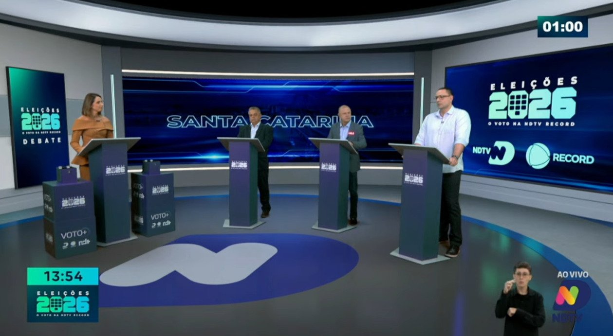 ELEIÇÕES 2026: Como foi o primeiro debate entre candidatos ao Governo de Santa Catarina