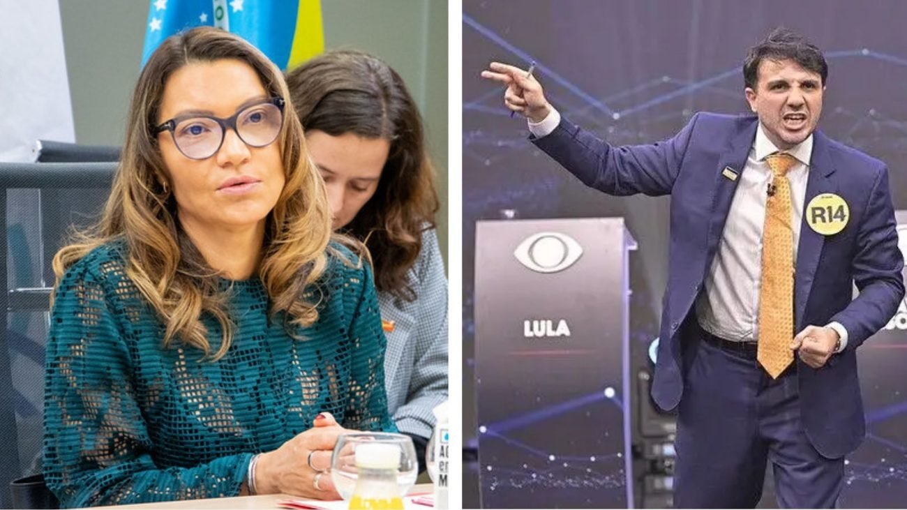 Janja acusa Renan Santos de misoginia após críticas em debate e candidato do Missão chama esposa de Lula de narcisista