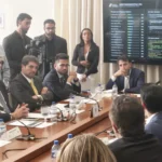 Renan Santos em encontro com empresários no Instituto Unidos Brasil (IUB)