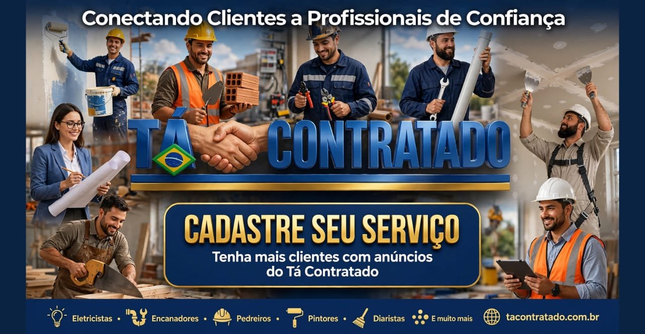 Tá Contratado conecta clientes e prestadores de serviços em todo o Brasil