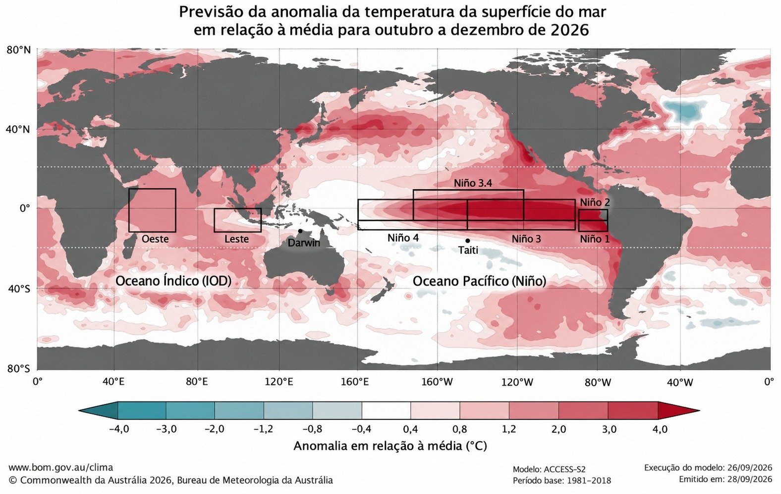 Defesa Civil de SC passa a tratar El Niño como muito forte e reforça atenção para a primavera com previsão de chuva acima da média
