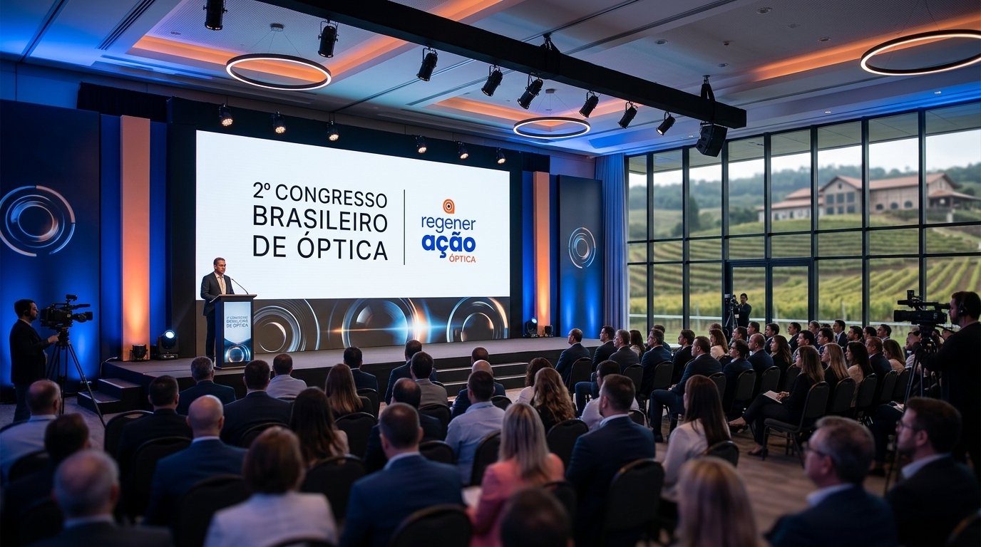 2º Congresso Brasileiro de Óptica — RegenerAÇÃO ÓPTICA será realizado em 7 de novembro de 2026, em Bento Gonçalves (RS), com expectativa de reunir mais de 250 participantes.