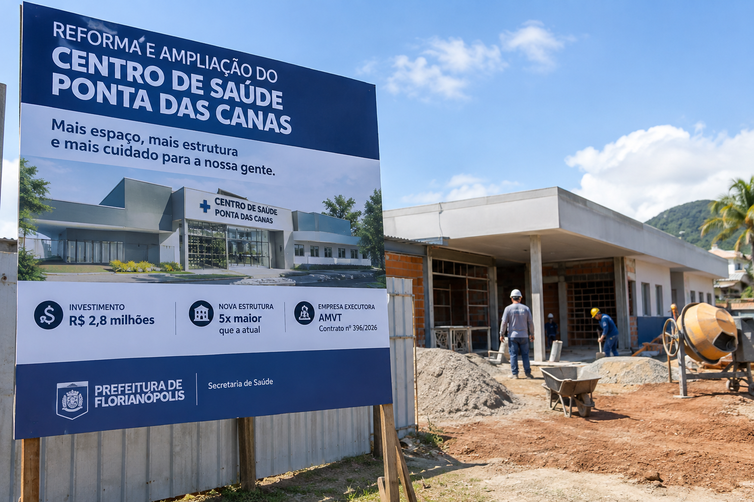 Prefeitura de Florianópolis inicia reforma e ampliação do Centro de Saúde Ponta das Canas
