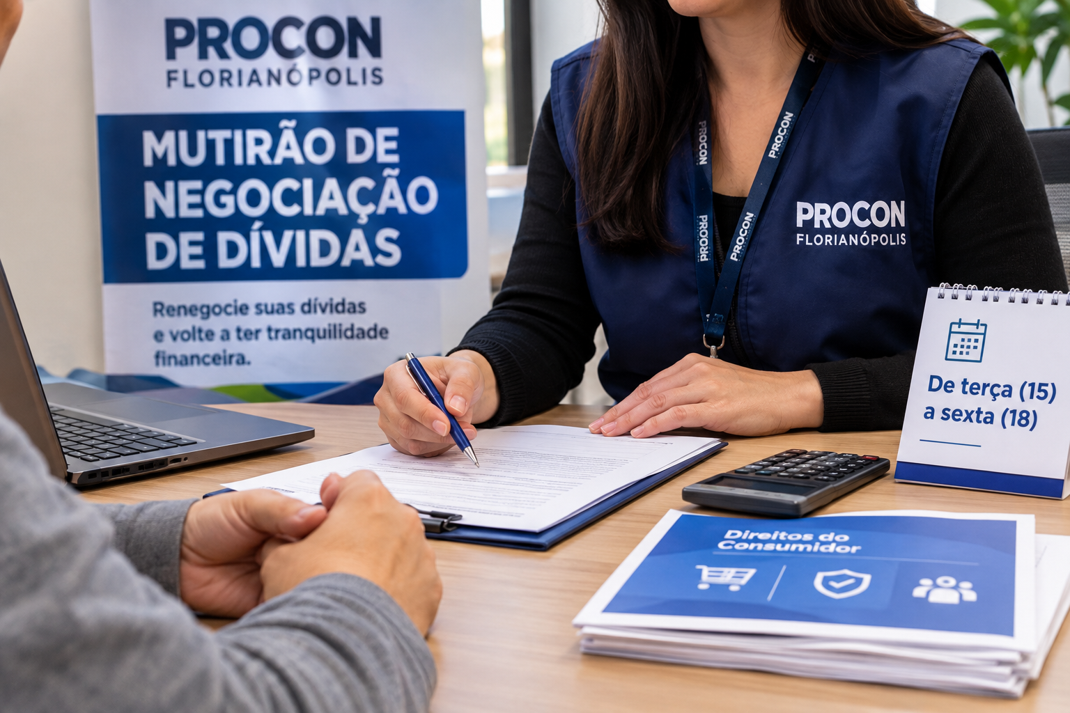 Procon de Florianópolis realiza Mutirão de Renegociação de Dívidas entre esta terça (15) e sexta (18)