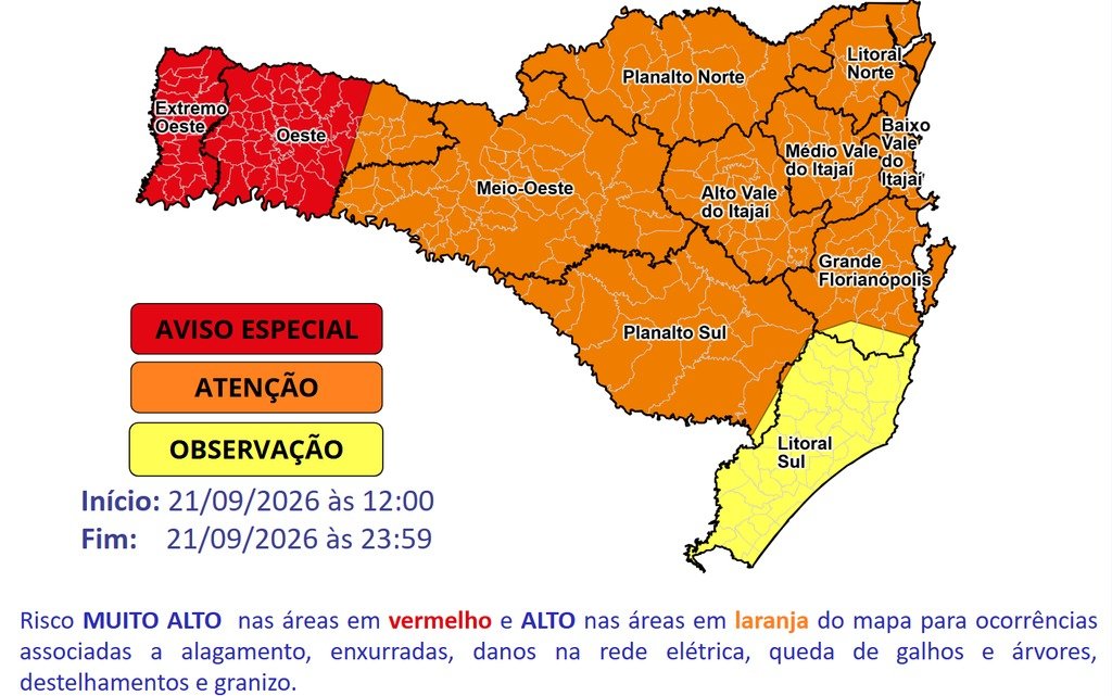 Santa Catarina registra tsunami meteorológico no Litoral Sul e tem semana marcada por quedas nas temperaturas