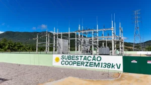 Subestação da Cooperzem que atende municípios do sul de SC