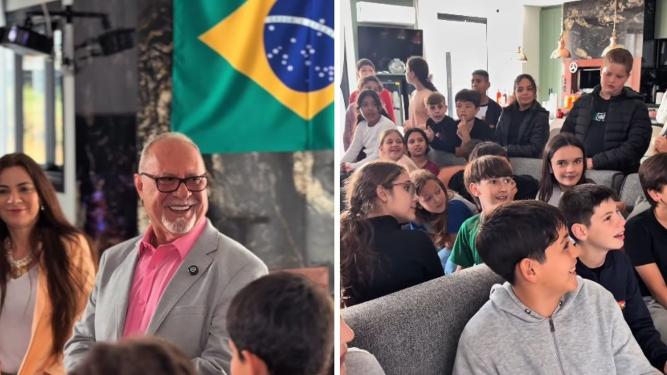Empresário abre as portas de mansão para 30 crianças de escola pública e transforma visita em aula sobre sonhos e empreendedorismo