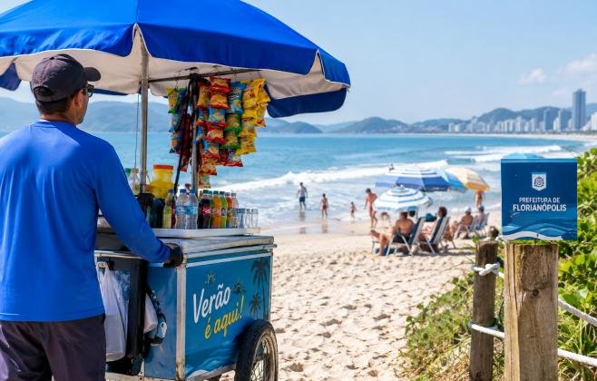 Prefeitura de Florianópolis abre inscrições para comércio ambulante nas praias para a temporada 2026/2027