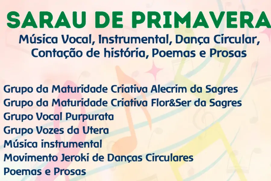 Sarau de Primavera reúne música, dança, poesia e contação de histórias no Rio Tavares, em Florianópolis • Sul de Floripa